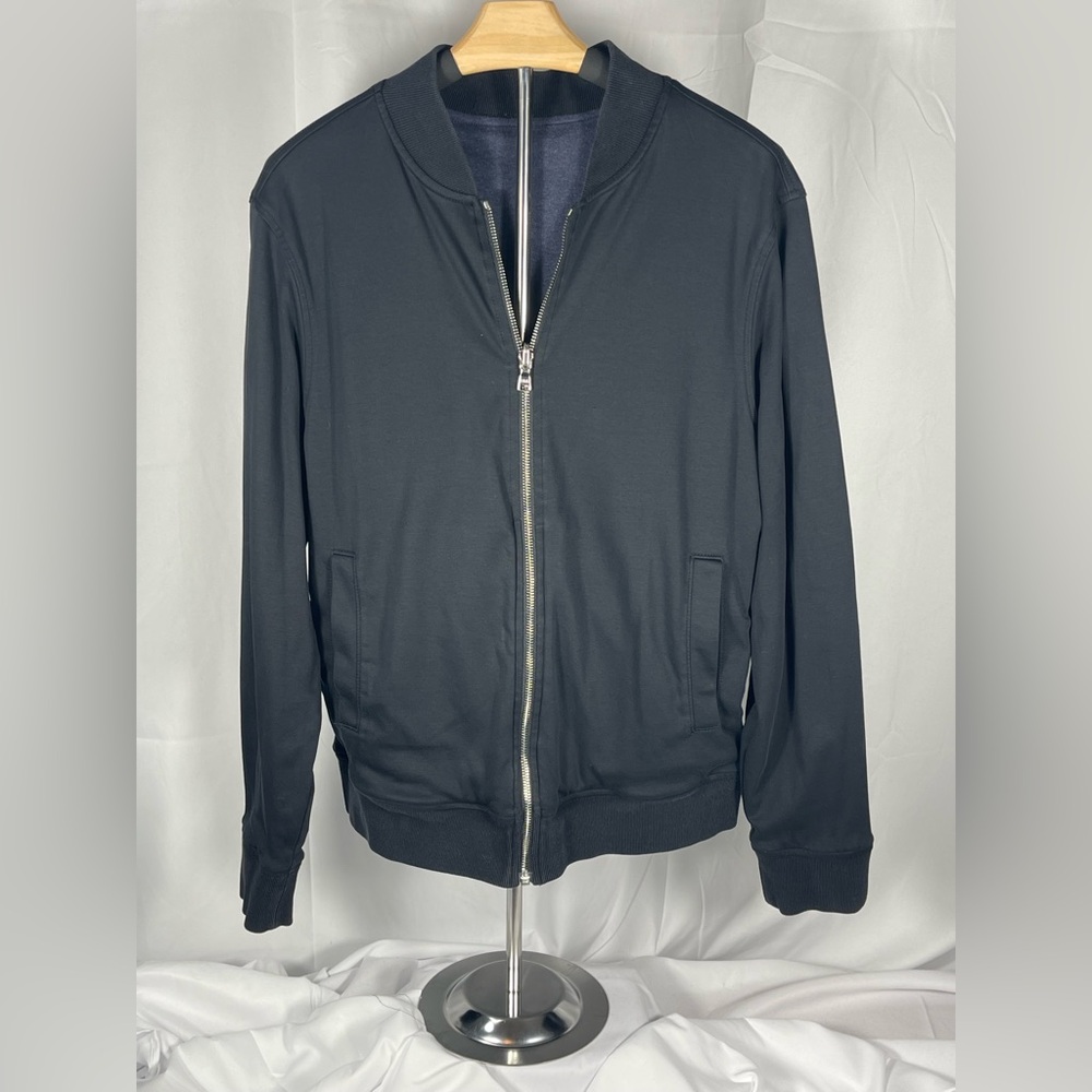 Banana Republic Black & Blue Reversible Performance Jacket, crazy soft unisex